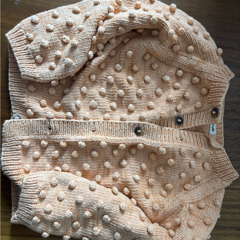 Misha & Puff Cotton popcorn cardigan 4-5T